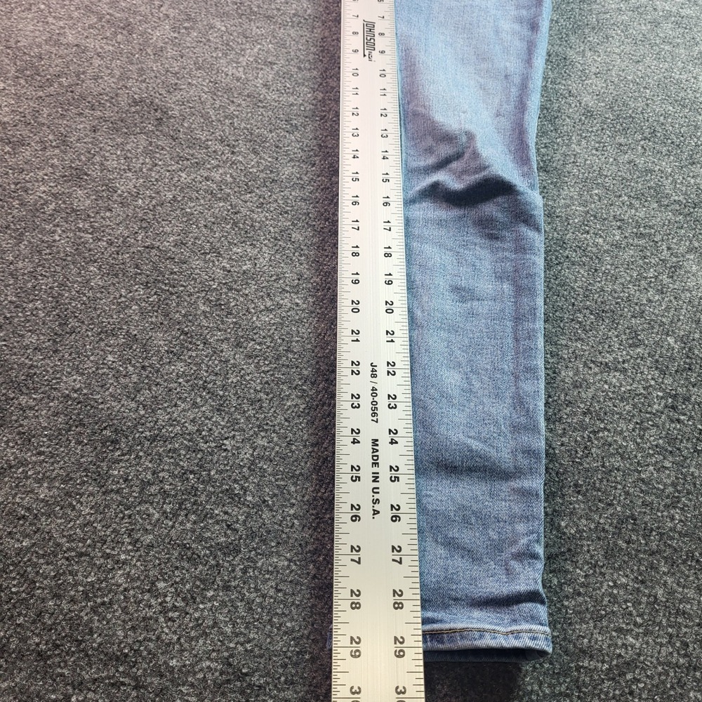 H M Womens Size 2 High Waisted Skinny Jeans Light Wash Denim - Picture 4 of 8
